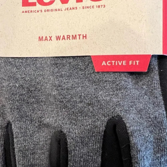 Levi’s  Mens Navy Blue Sherpa Beanie & Levi’s Touch Screen Gray Gloves NWT - Picture 15 of 15